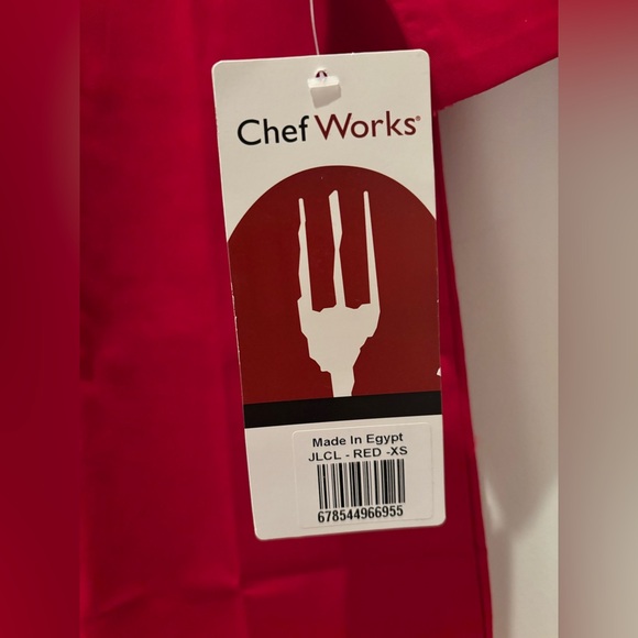 NWT Chef’s Double Breasted Jacket in Red, XS from NYCWFF Food Network Event - Picture 3 of 7